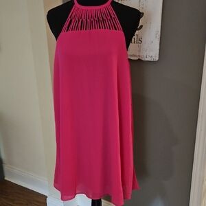 Lulu's Vibrant Pink Halter Dress